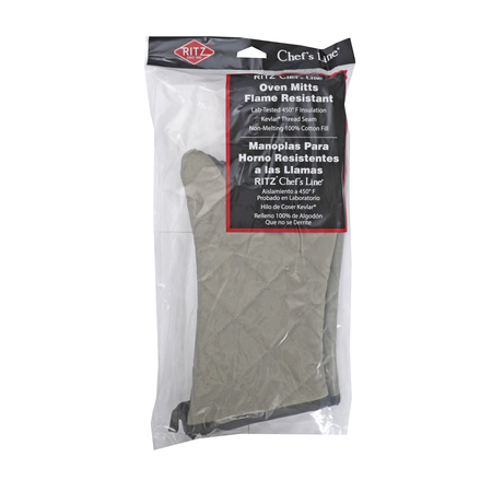 John Ritzenthaler John Ritzenthaler Chef Pyrotex 17" Beige Oven Mitt Pair, PK12 CL2PX27BETF